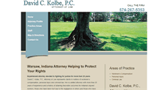 Desktop Screenshot of kolbelawfirm.com